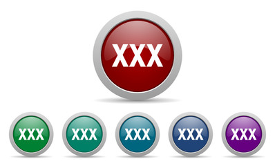 xxx vector web icon set