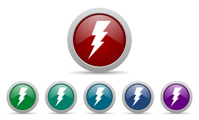 electricity vector web icon set