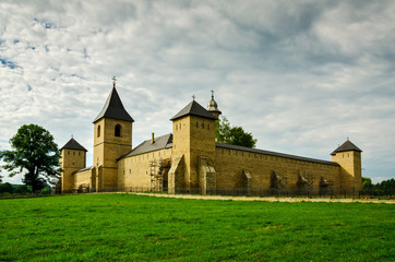 Fototapeta na wymiar Dragomirna monastery, Romania