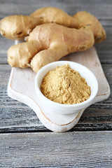 Ginger powder in a bowl