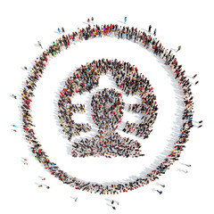 people in the shape of a man.