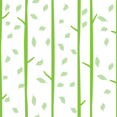 vector seamless pattern with green leaves