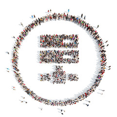  people in the shape of a folder.