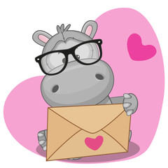 Hippo with envelope