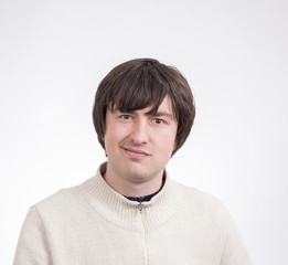 Fototapeta premium Young man expressing emotions