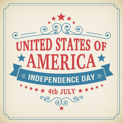 Vector independence day 4th July america poster