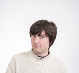 Obraz premium Young man expressing emotions