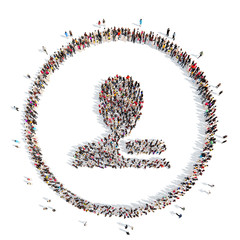 people in the shape of a man.