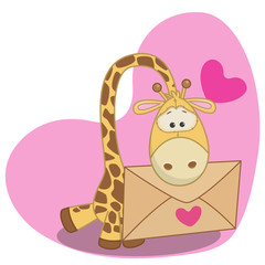 Giraffe with envelope