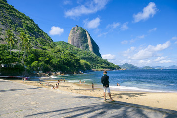 Red Beach Sugarloaf Mountain Rio de Janeiro Brazil 