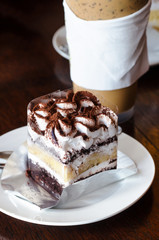 cake bakery in coffee cafe