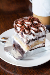 cake bakery in coffee cafe