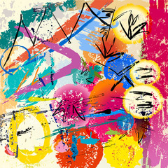 abstract background, with paint strokes and splashes