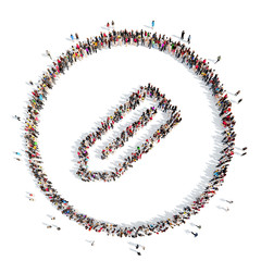 people in the form of a pencil.