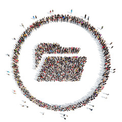  people in the shape of a folder.