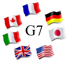 Country flags of G7