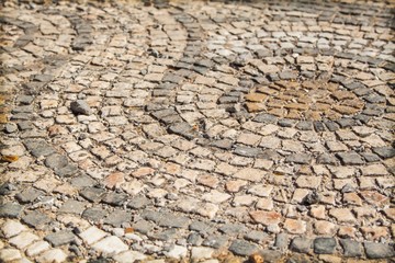 ancient mosaic located at the center of Kos town at Kos island in Greece