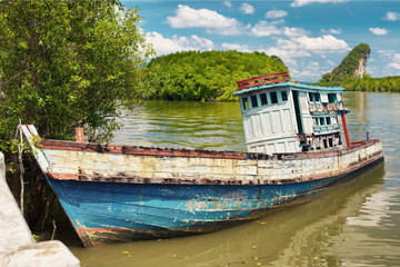 Fototapeta premium Old Thai Ship