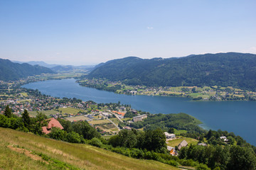 Fototapeta na wymiar View To Lake Ossiach From Mt. Gerlitzen
