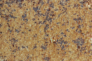 Sheet metal left outdoors so rusty.