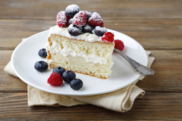 Cake with forest berries