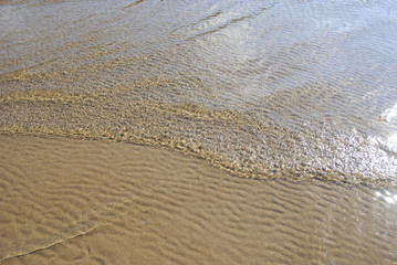 water and sand