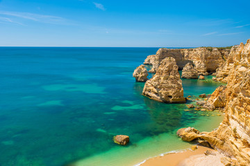 Praia da Marinha - Beautiful Beach Marinha in Algarve, Portugal