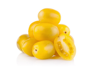 yellow tomato isolated on white