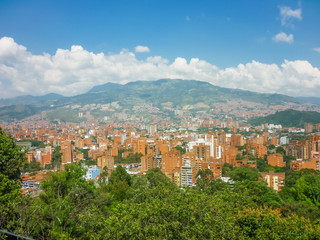 Obraz premium Aerial View of Medellin from Nutibara Hill