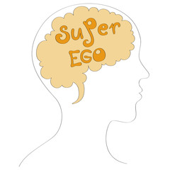 Human super ego vector illustration