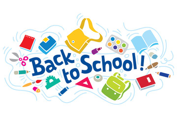 Back to school lettering or design template 