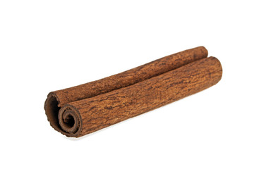 Cinnamon stick on a white background