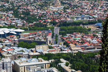 Fototapeta na wymiar Panoramic view of Tbilisi, The Republic of Georgia