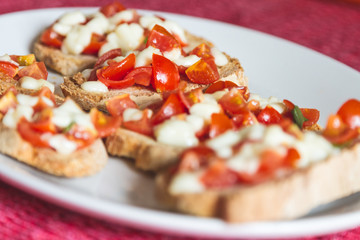 Bruschetta Toscana. Italian appetizer