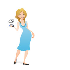 Girl holding a mobile phone