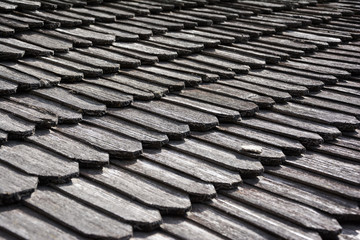 Traditional wooden roof tile