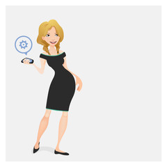 Girl holding a mobile phone