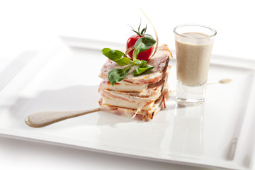 Bacon Wrapped Pate with Toast