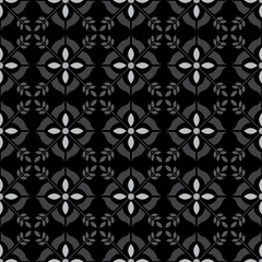 Fototapeta premium monotone color on background. vector wallpaper seamless flower pattern 