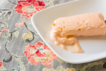 Cold breakfast ice pops.