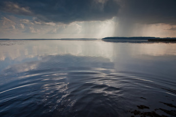 The lake at storm