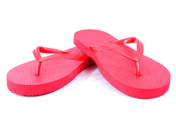 Red flip flops