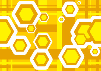 Geometric Texture Hexagons - Background Illustration, Vector
