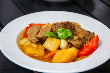 Ragout with meat and vegatables