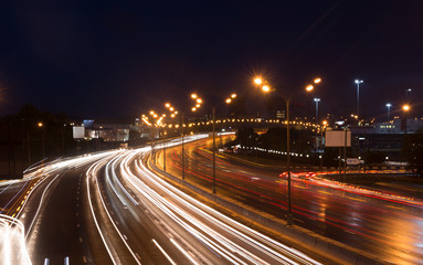 Plakat Highway at night