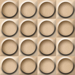 Wooden rounded abstract blocks stacked for seamless background