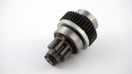 bendix / clutch, starter gear isolated on white