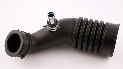 Engine intake hose isolated on white background