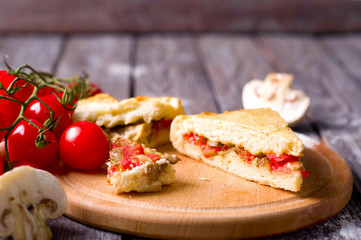 Traditional french quiche pie w
