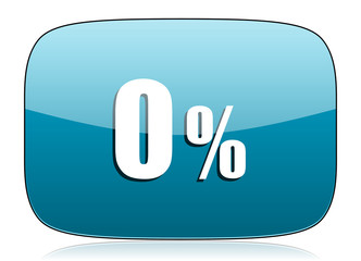 0 percent icon sale sign